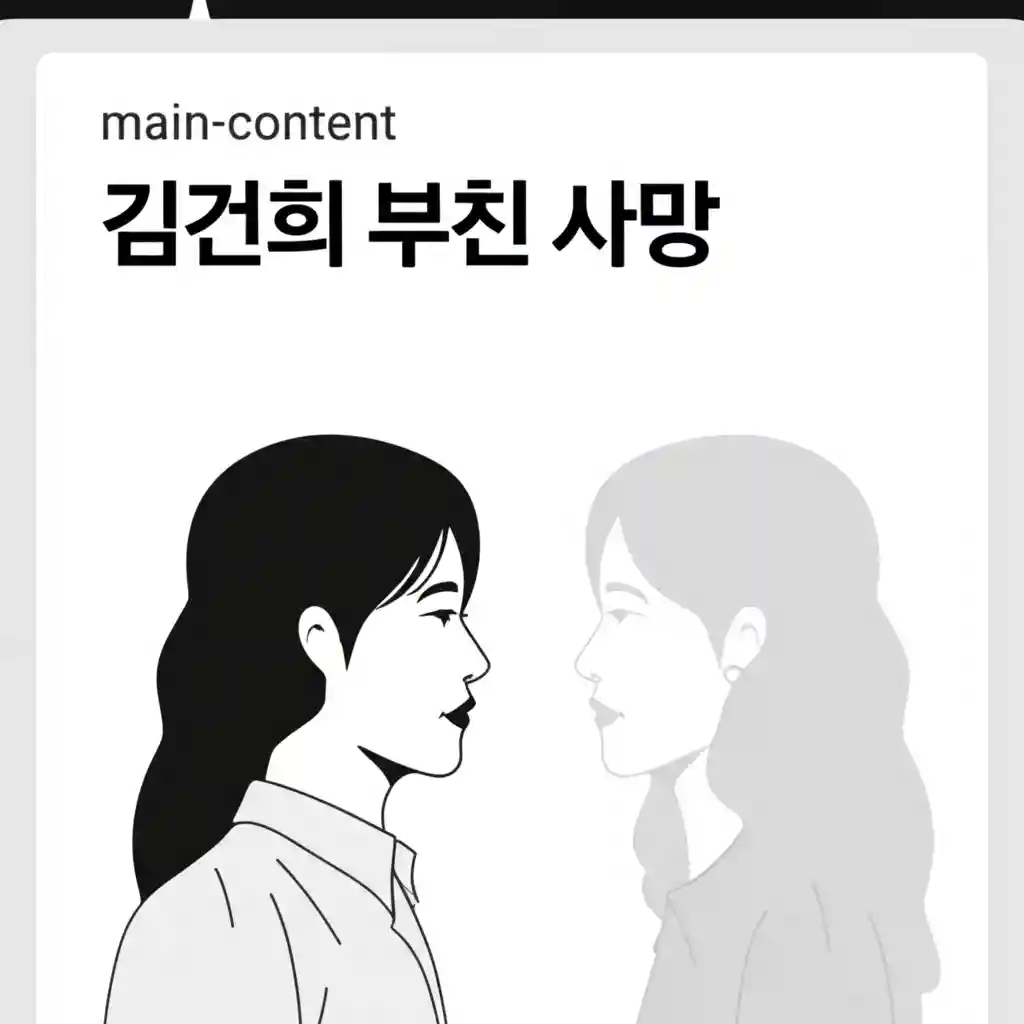 김건희 여사와 가족들의 애도 모습 또는 빈소 전경