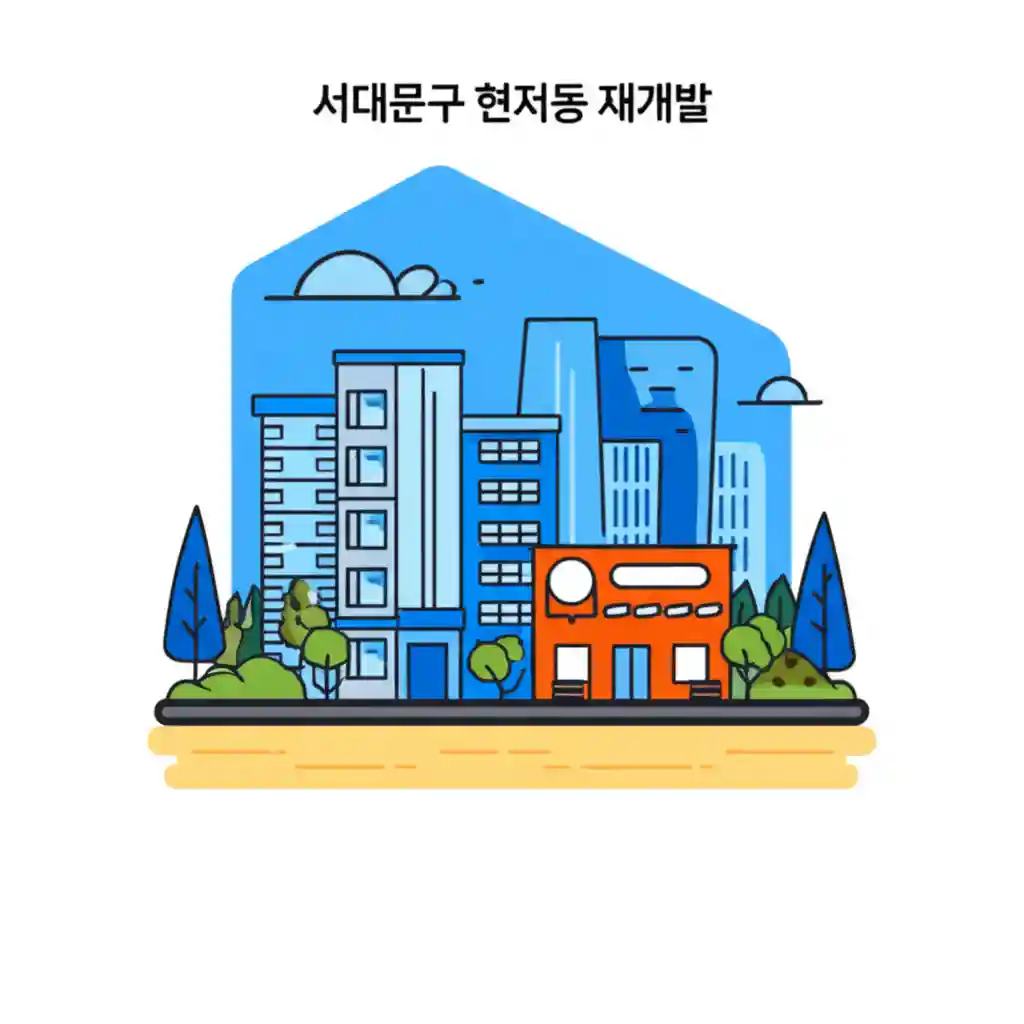 현저동 재개발 구역 지도 및 교통망