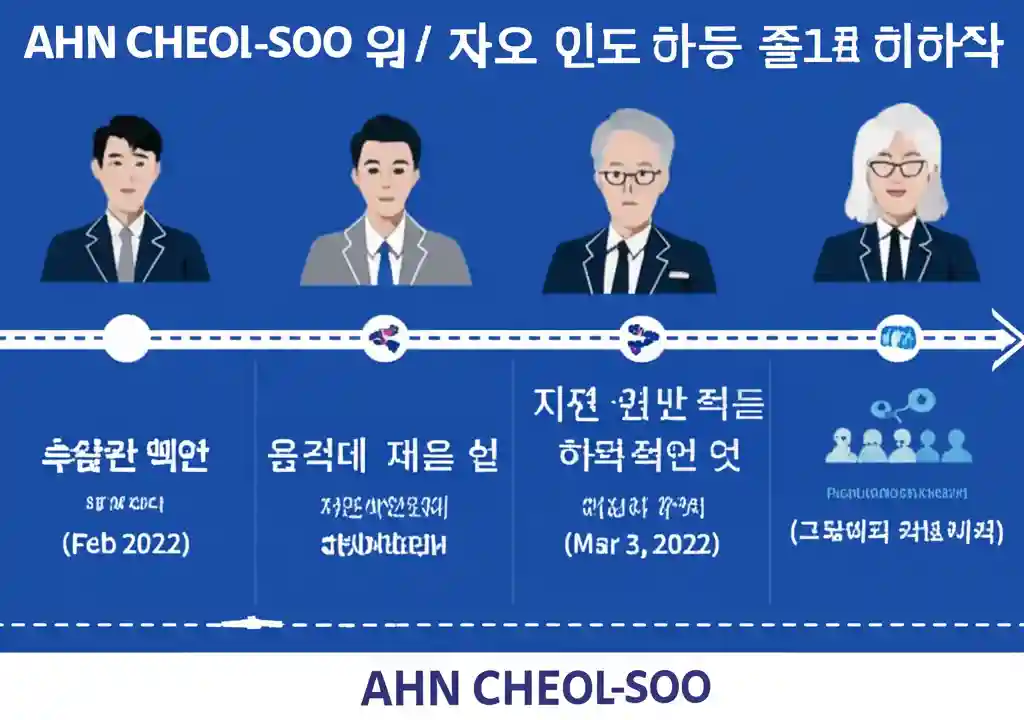 안철수 이준석 단일화 협상 과정의 주요 일정을 보여주는 인포그래픽 타임라인
