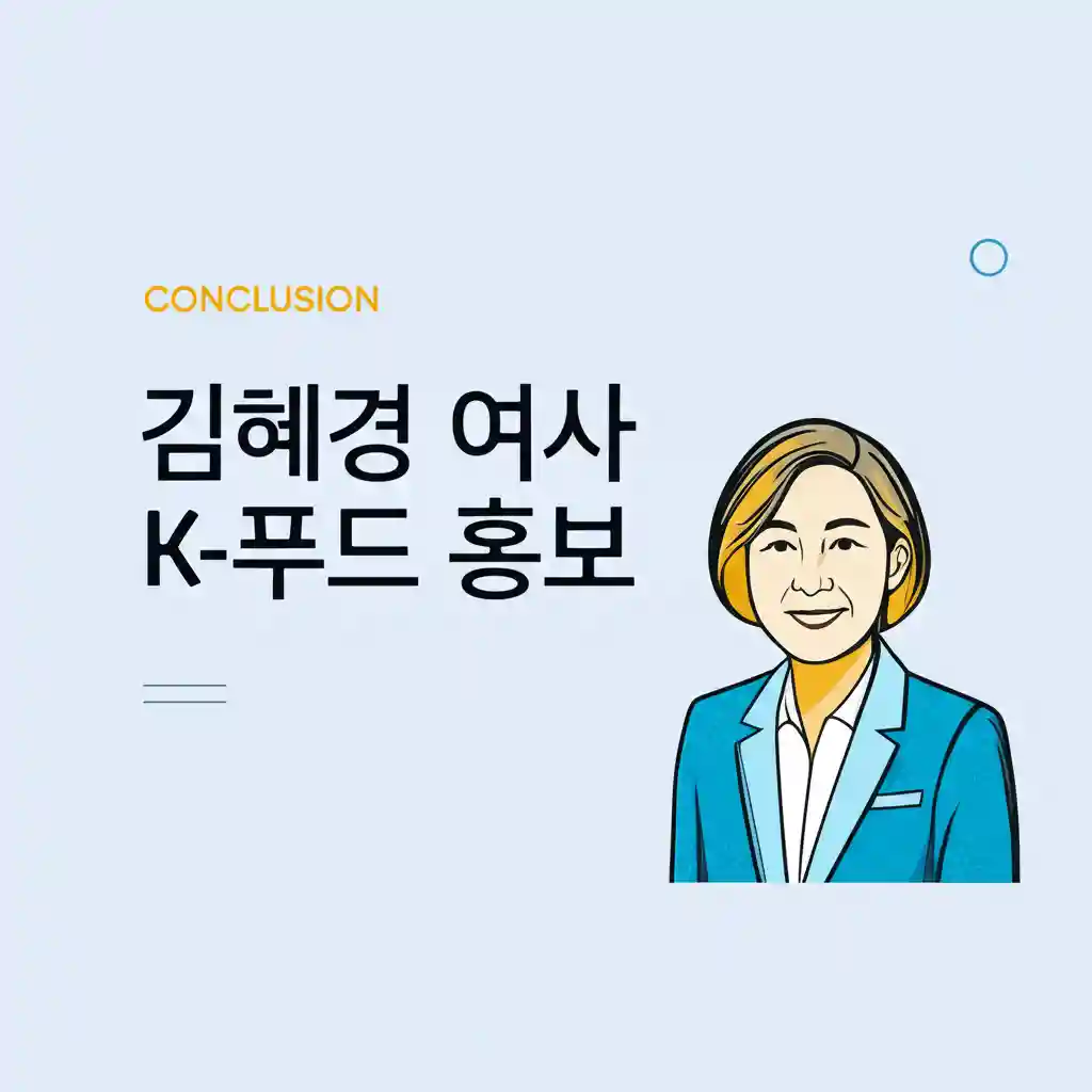K 푸드 미래와 김혜경 여사의 지속적인 역할