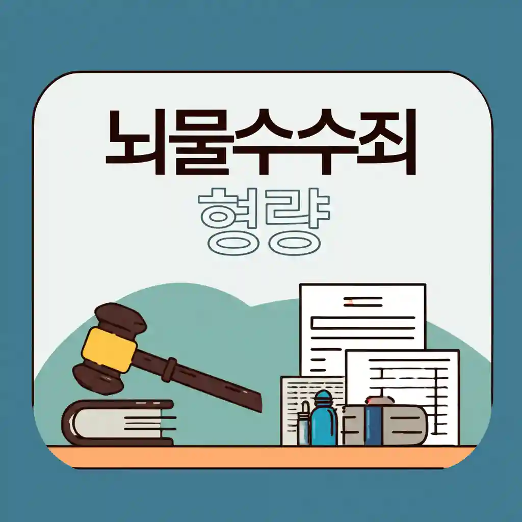 뇌물수수죄 법률 서적과 저울