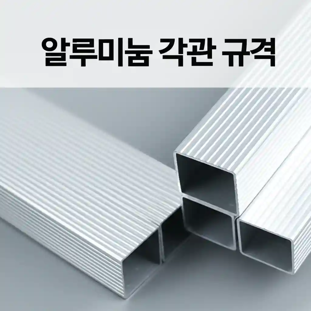 알루미늄 각관의 종류와 용도를 보여주는 이미지
