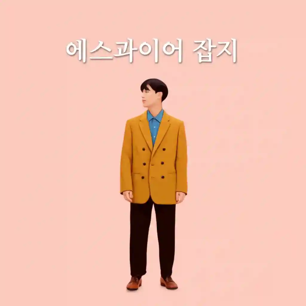 에스콰이어 로고와 다양한 콘텐츠 요소
