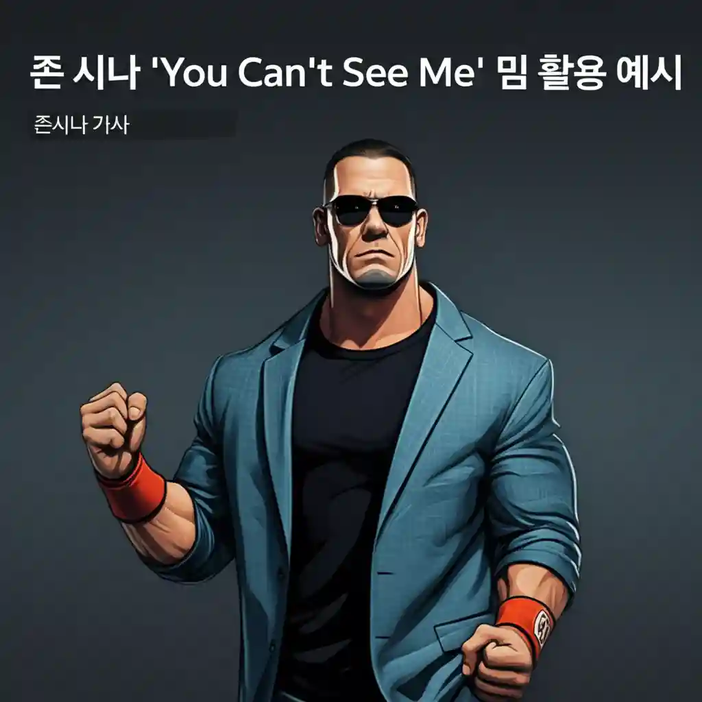 존시나 가사 존 시나 You Can t See Me 밈 활용 예시 이미지